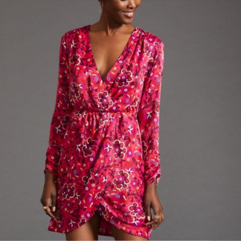 Maeve by Anthropologie Wrap Mini Dress Size S